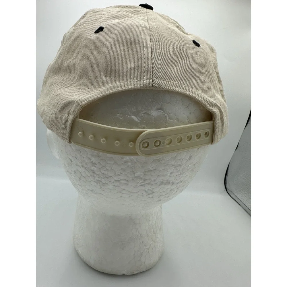 Vintage Vince Gill Hat Snapback Country Music Cream Black V Logo Cap 90s